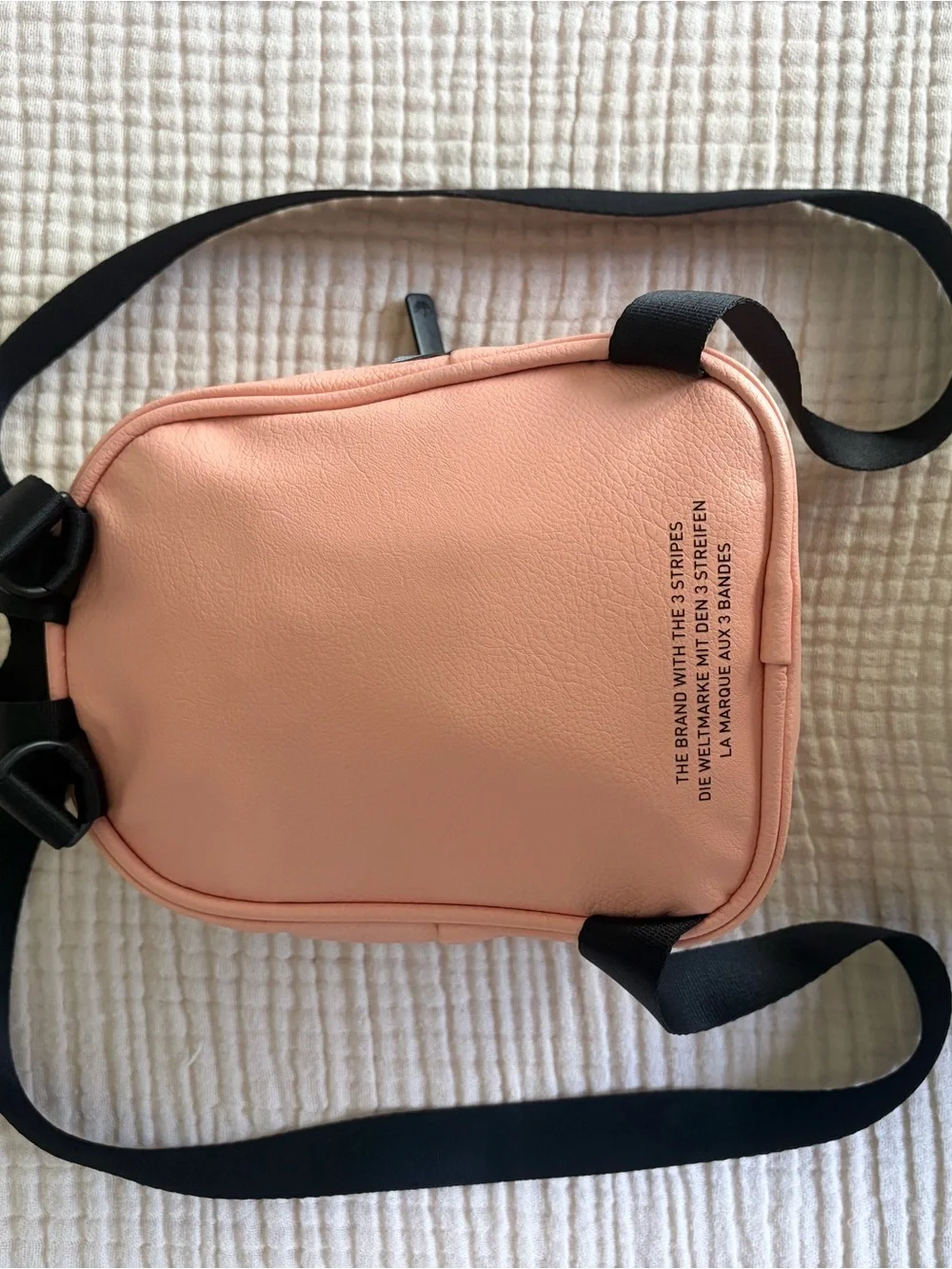 adidas Originals Pink/Blush Faux Leather Mini Backpack Trefoil